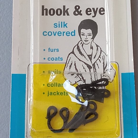 🎯 10 for $10 / Vintage Hook & Eye Silk Covered - Picture 5 of 8
